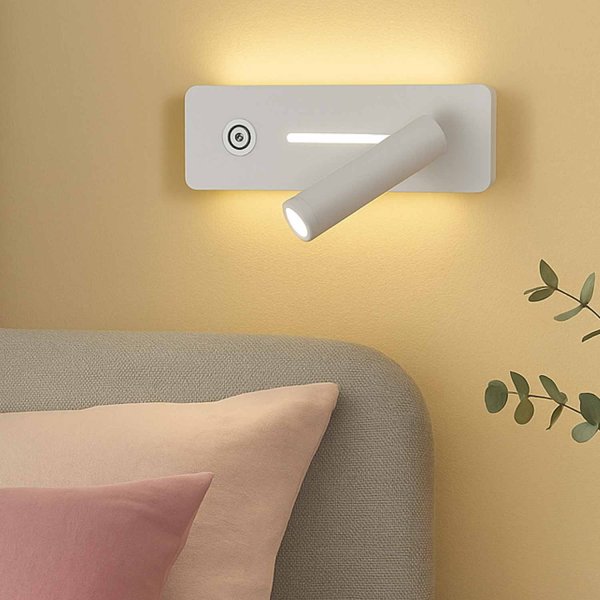 Applique LED Irati blanche 19,5 cm, applique compacte finition blanche